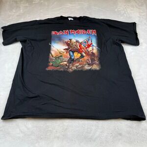 Iron Maiden T Shirt Killers Eddie Graphic Print Black 2XL Band‎ Tee